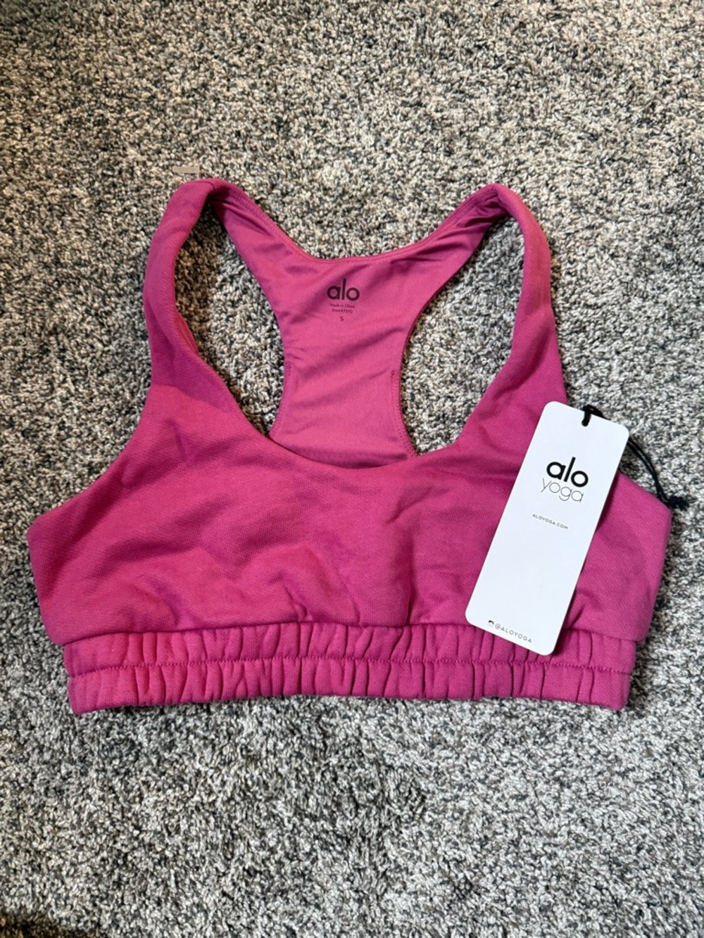 ALO Yoga Pink Racerback Sports Bra
